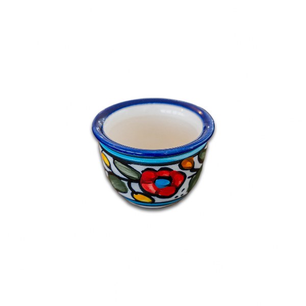 Floral Ceramic Qahwa Cup- Multicolor