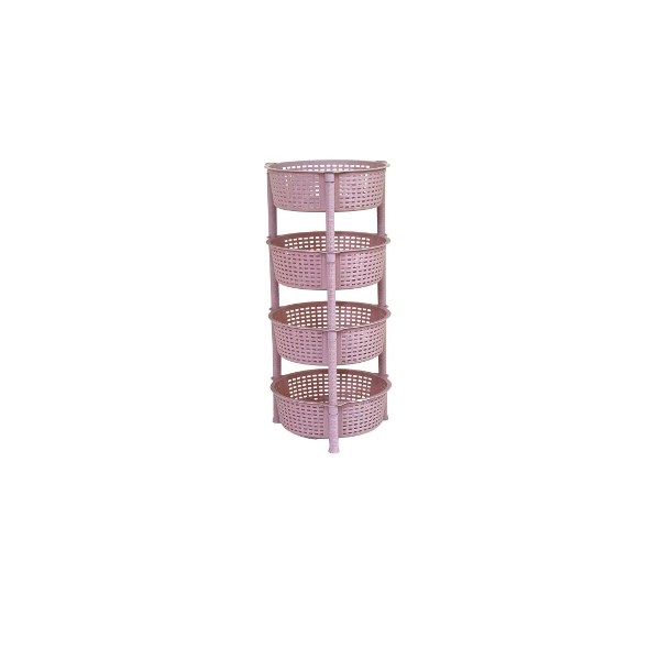 Omega Rattan Round rack 4 shelves 40*88CM