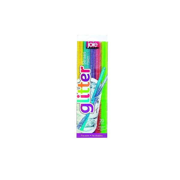 Joie glitter plastic starws set 20pcs