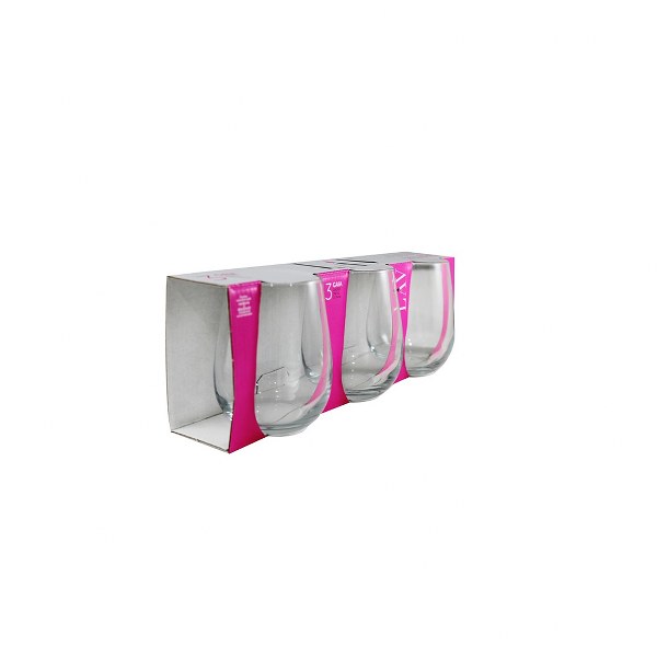 GLASS CUP 3 PIECES 350 ML