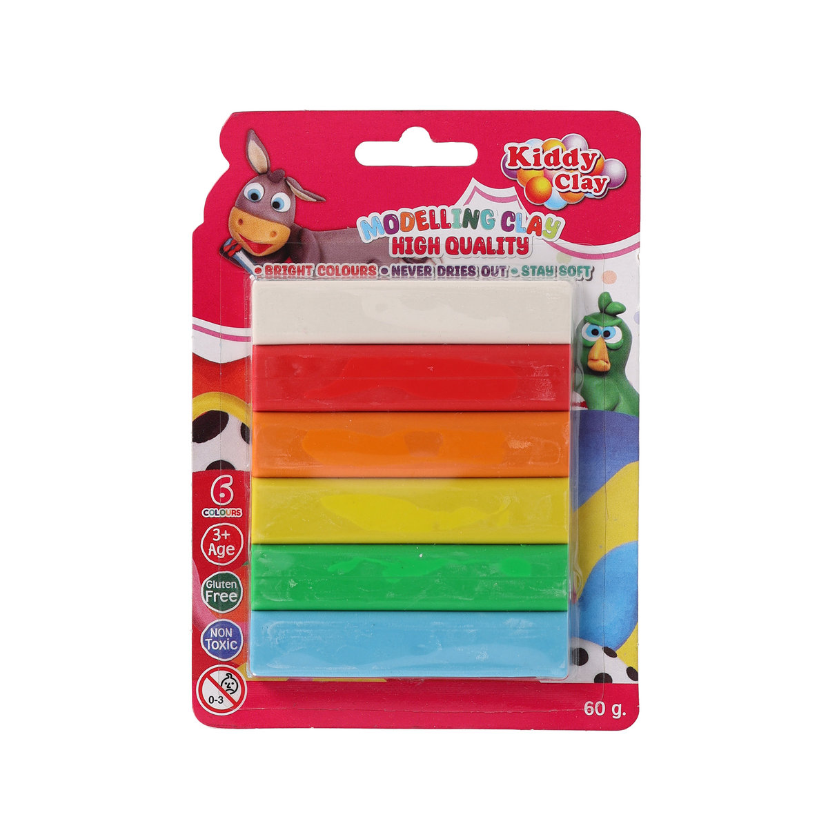 Kidday Clay Modelling Clay- 6 Colors