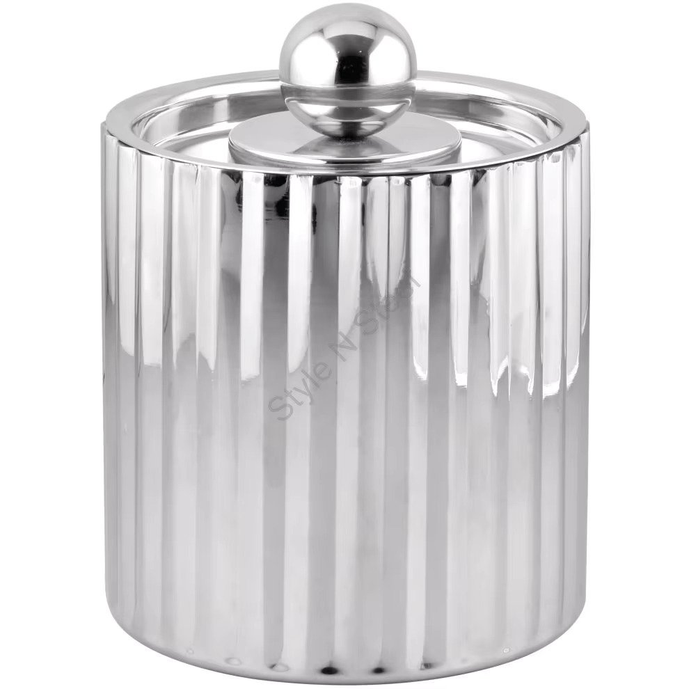 Fluted Stainless Steel Ice Bucket