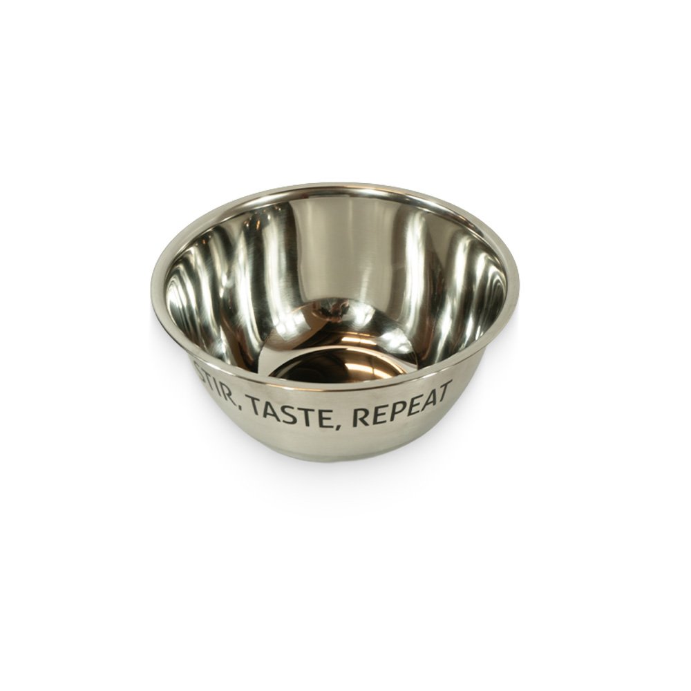 "Stainless Steel Mixing Bowl- ?Stir, Taste, Repeat? Deep Kitchen Bowl, 23cm"