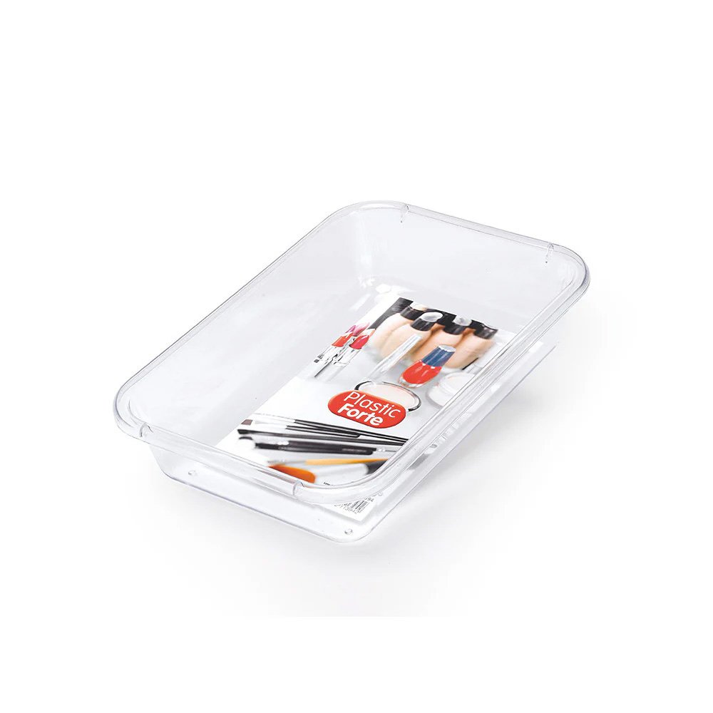 Plastic Forte Clear Storage Tray- Medium
