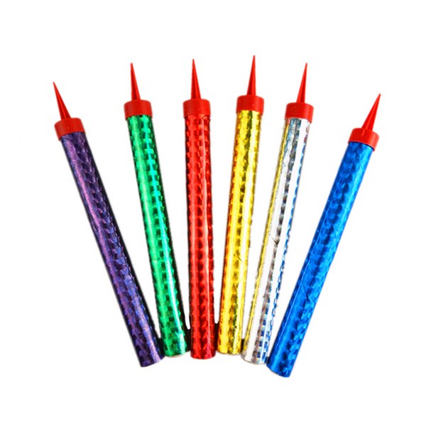 "Birthday Sparkle Candle- Multi Color, Medium, 6 pieces"