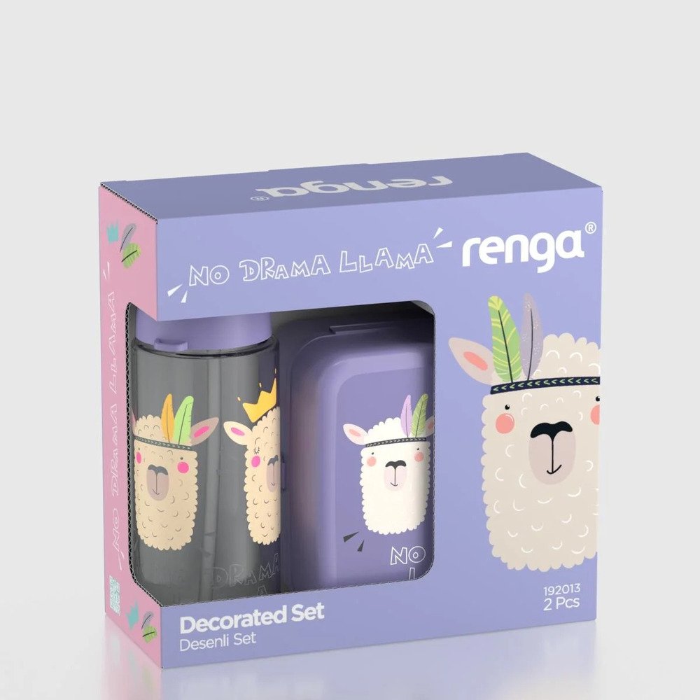 Renga No Drama Llama Lunch Box Set  1000Cc 2 Pieces