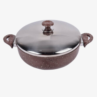 Saflon granite pot (32)cm (6.50)ltr brown made in TURKEY