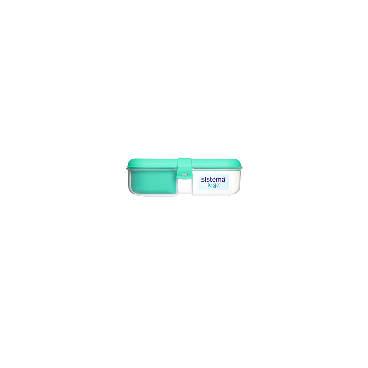 Sistema To Go Lunch Box Teal 2 Compartments + Sauce Pot
