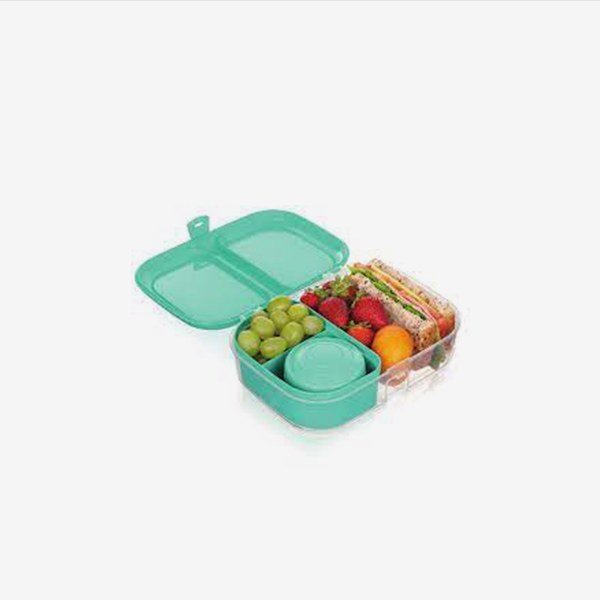 Sistema To Go Lunch Box Teal 2 Compartments + Sauce Pot