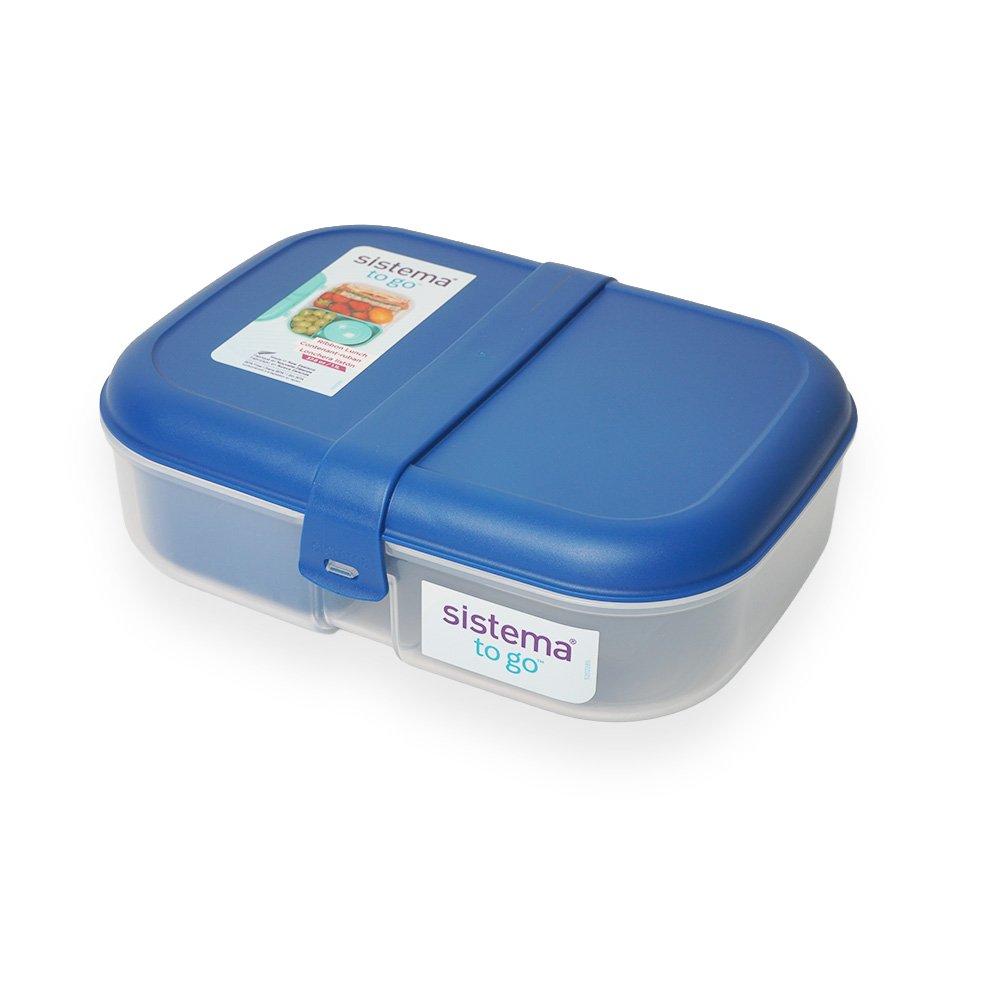 Sistema To Go Lunch Box Teal 2 Compartments + Sauce Pot