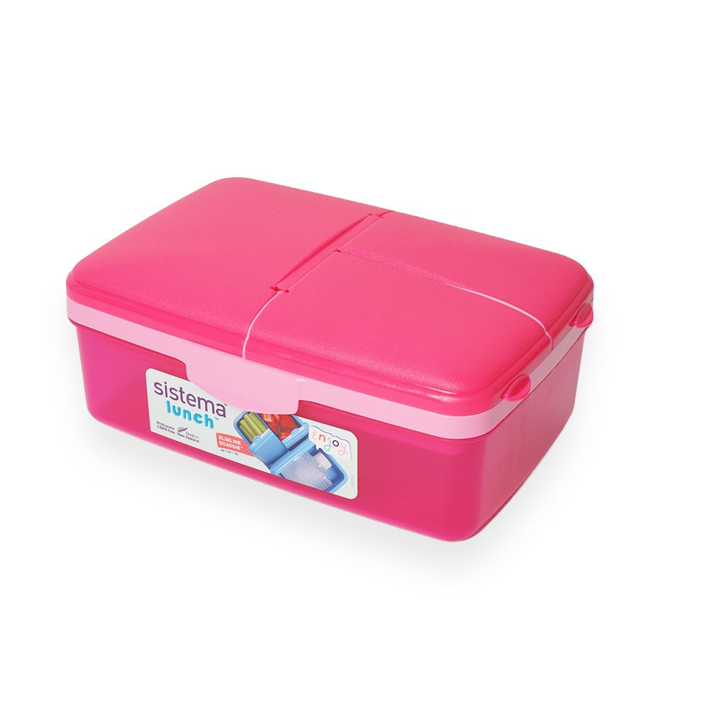 Sistema Food Storage Box With Bottle ? Pink 1.5L