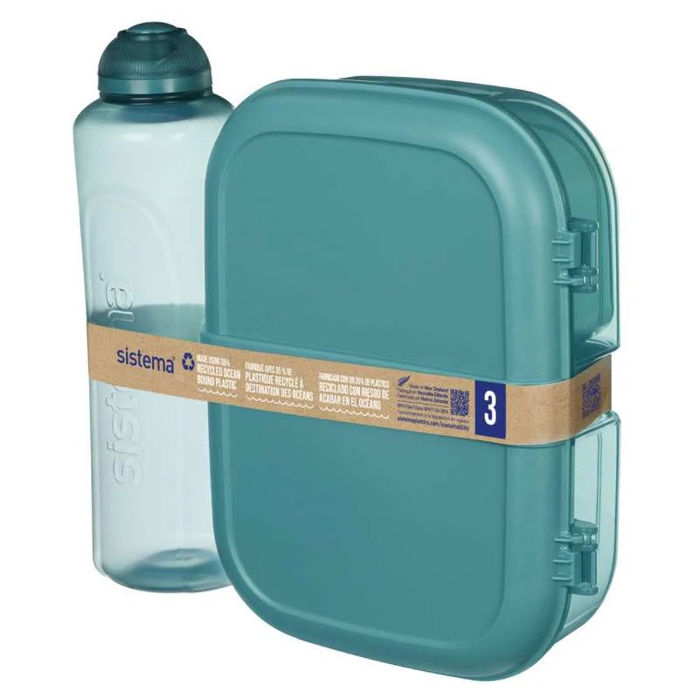 Sistema Lunch Box Set- 1.1L Lunch Box + 480Ml Bottle