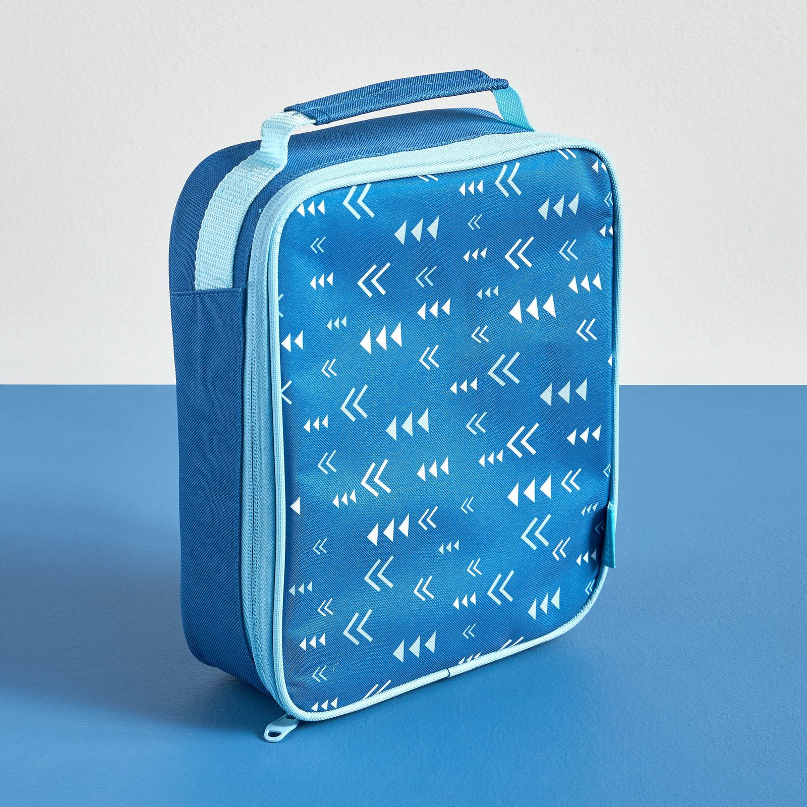 Smash Printed Insulated Lunch Bag- Dark Blue Arrow Design