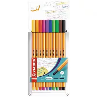 Stabilo BallPoit Pen Fineliner 10x 0.4mm