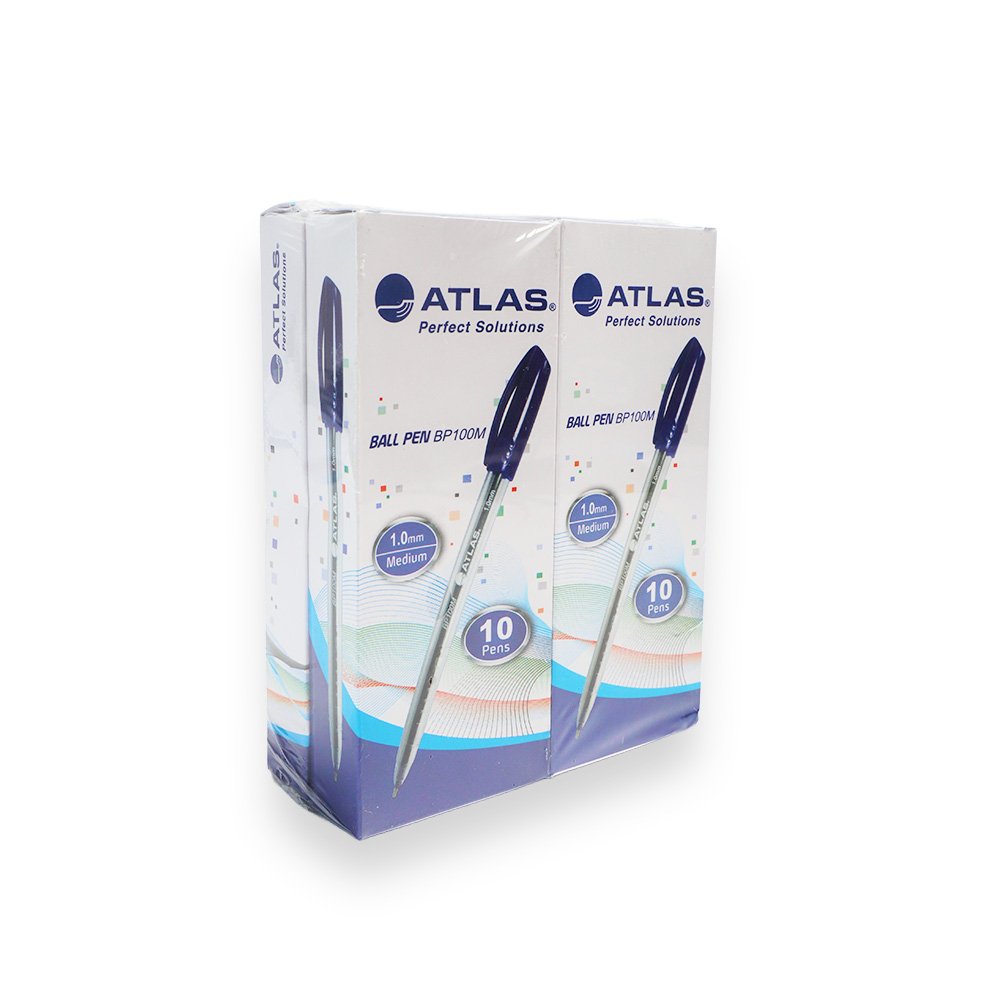 Atlas Ballpen Set  Blue 1.0Mm 3 Pieces