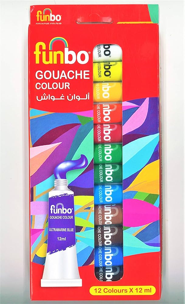 Funbo Gouach Paint Set- 12 Colors X 12ML