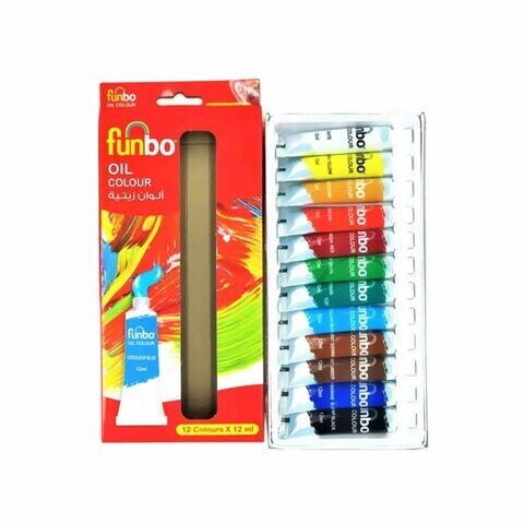 Funbo Oil Paint Set- 12 Colors X 12Ml