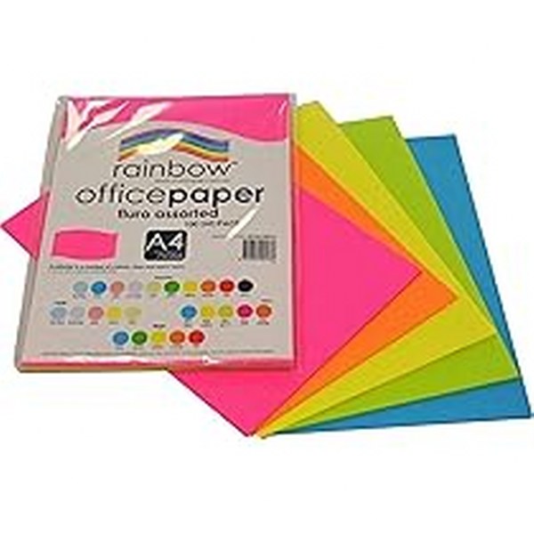 A4 Rainbow Paper  100 Sheets 10 Colors