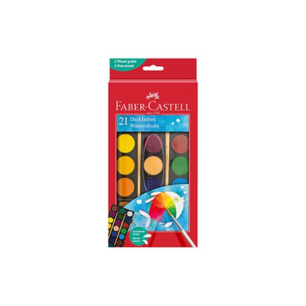 Faber-Castell Watercolour Set ? 21 Colors With Brush