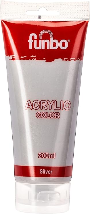 Funbo Acrylic Tube  142 Silver 200Ml