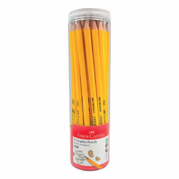 Faber Castell Hexa HB Black Lead Jar- 30PCS