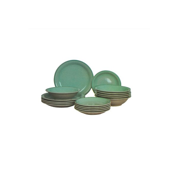 Round Dinner set 18pcs green City Star