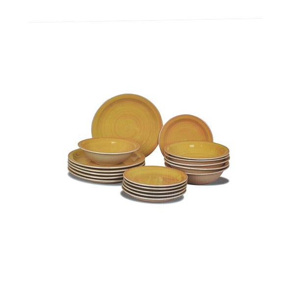 Round Dinner set 18pcs yellow City Star