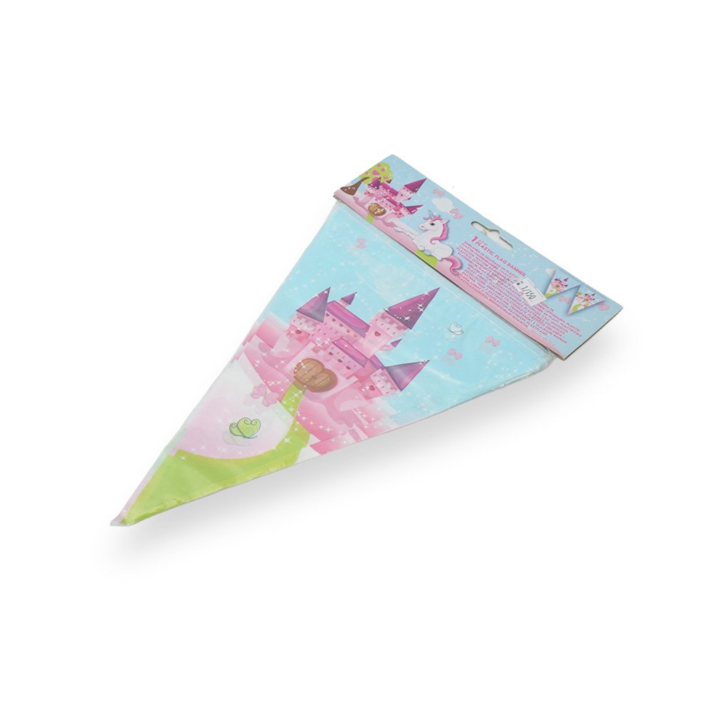 Princess Castle Plastic Flag Banner