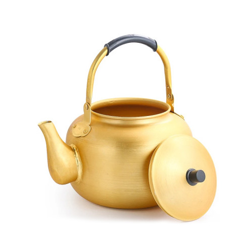"Stovetop Aluminum Teapot ? Golden, 3.0L"