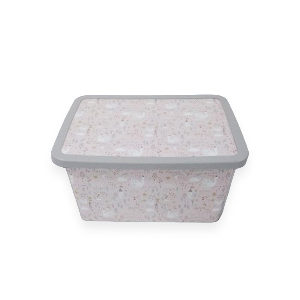 Hobby Life Swan Pattern Storage Box with Lid- 20 Liters