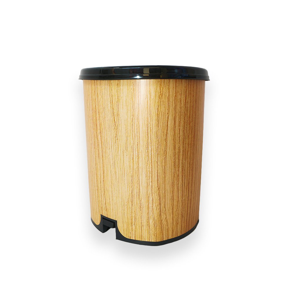 Light Wood Faux Pedal Dustbin No.02