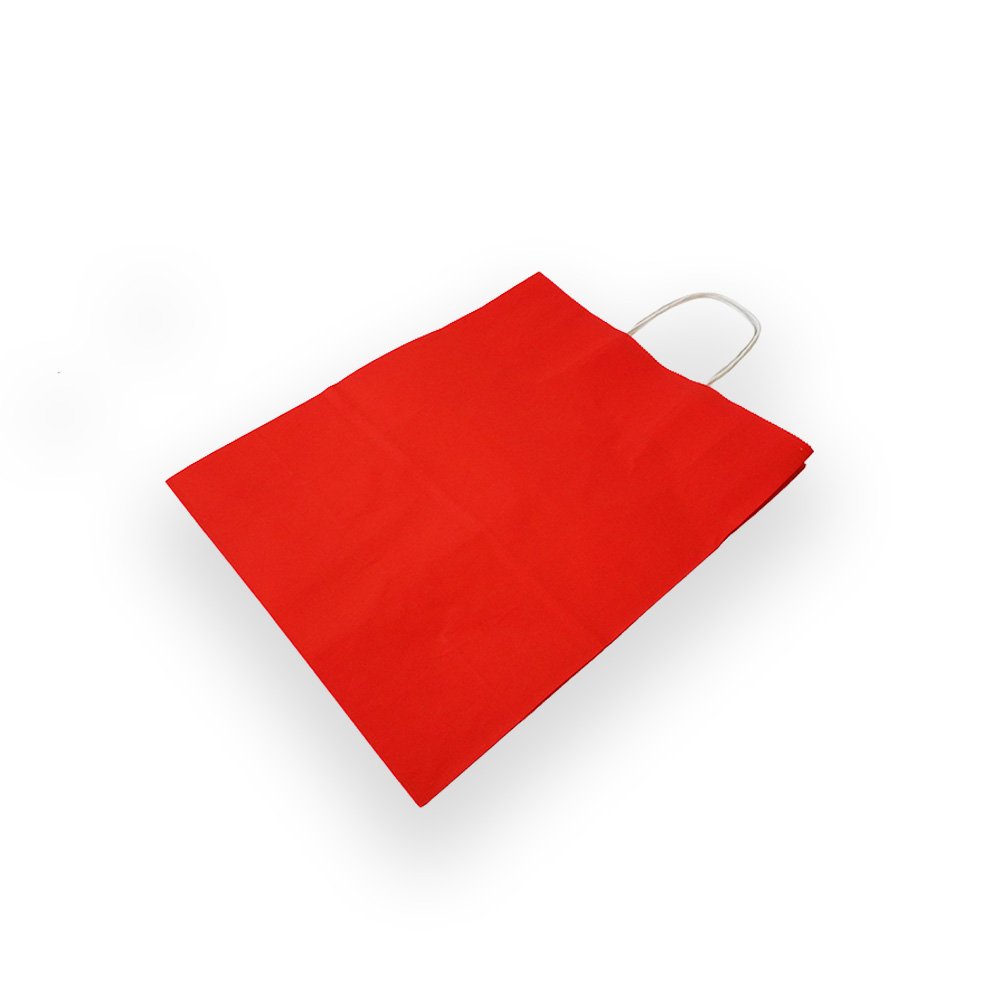 Kraft Paper Gift Bag Red 25x12x31cm
