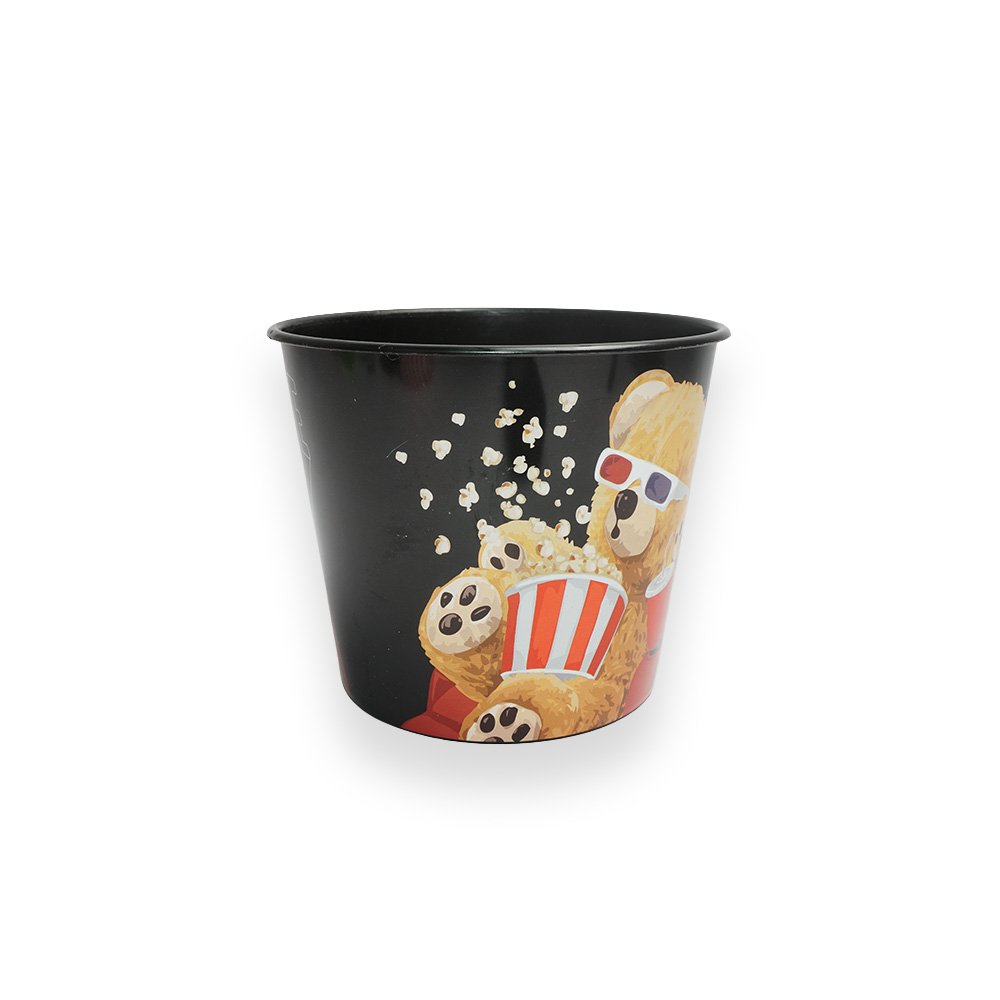 "Teddy Bear Cinema Snack Bucket, Black"