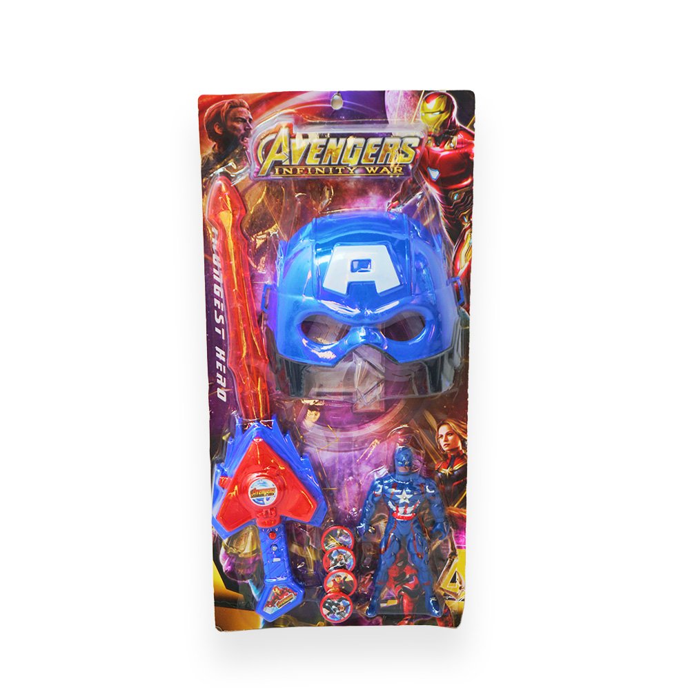 Colorful Avengers Mask And Sword Set 2 Pieces