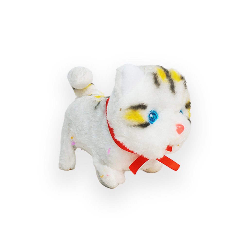 Battery Operated Walking Plush Cat Toy
