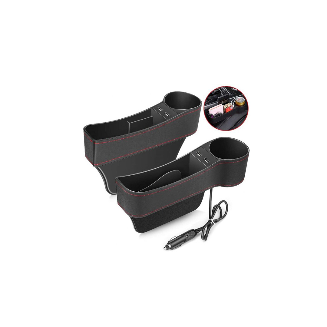 "Car Seat Pocket Organizer Cup Holder With Usb