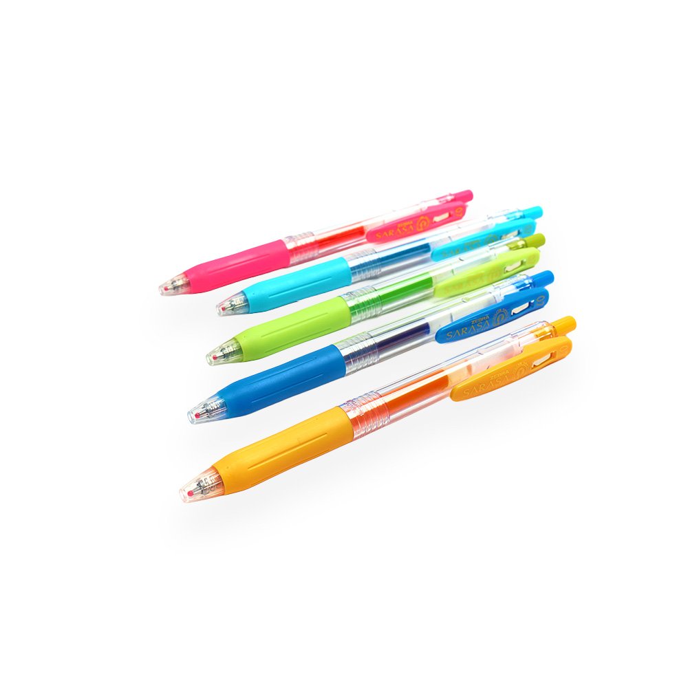 "Zebra Sarasa Gel Pen Set, 0.7mm, 5 Colors"