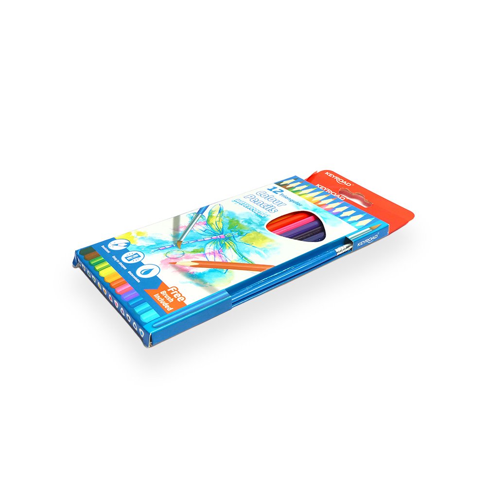 "Keyroad Watercolour Pencil Set, 12 Colors"