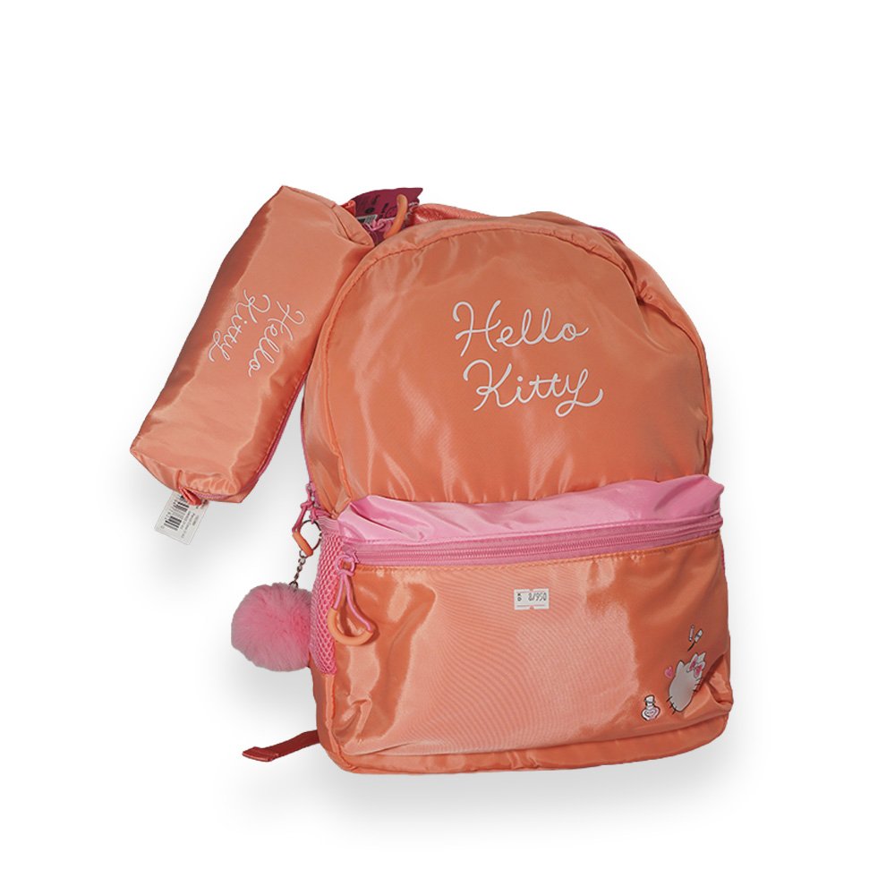 "Hello Kitty Backpack Set, Orange and Pink, 2 Pieces"