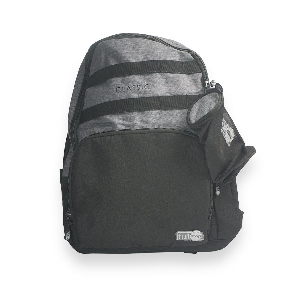 "Fullstop Backpack Set, Grey and Black, 2 Pieces"