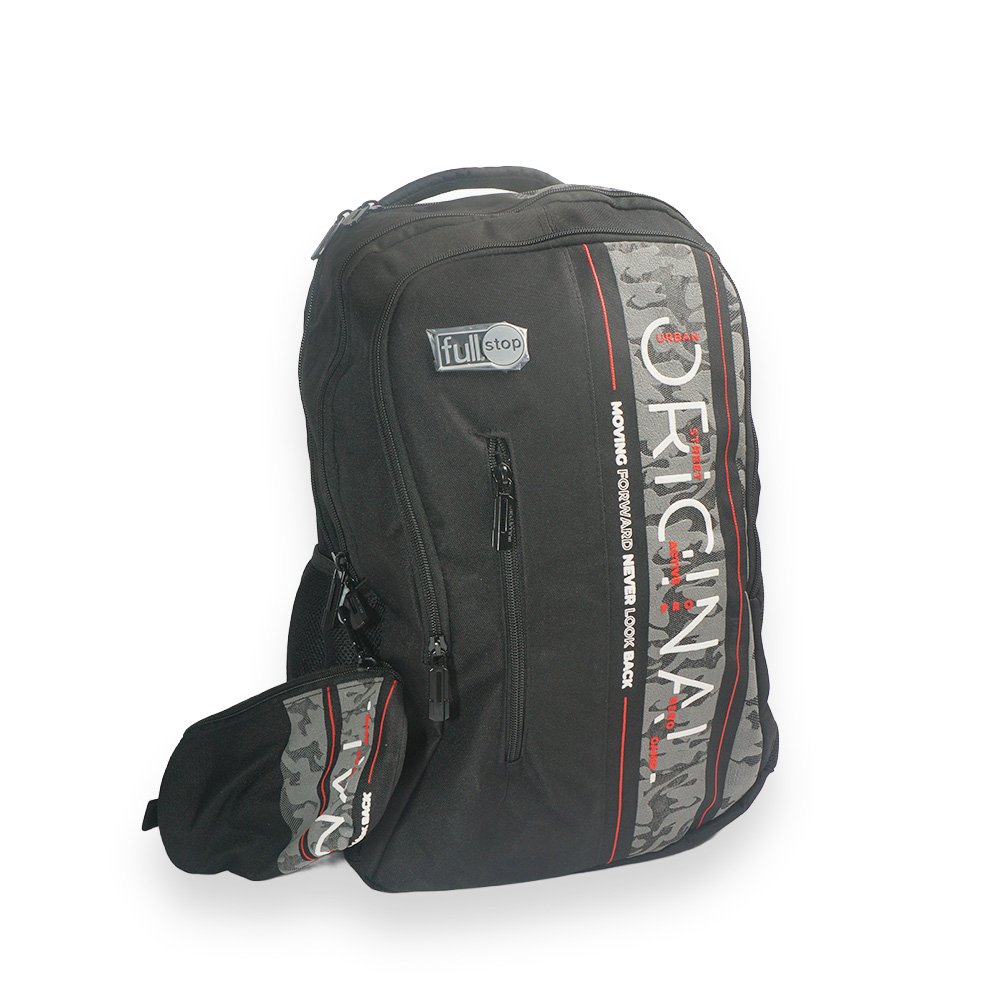 "Fullstop Urban Backpack Set, Black and Grey, 2 Pieces"