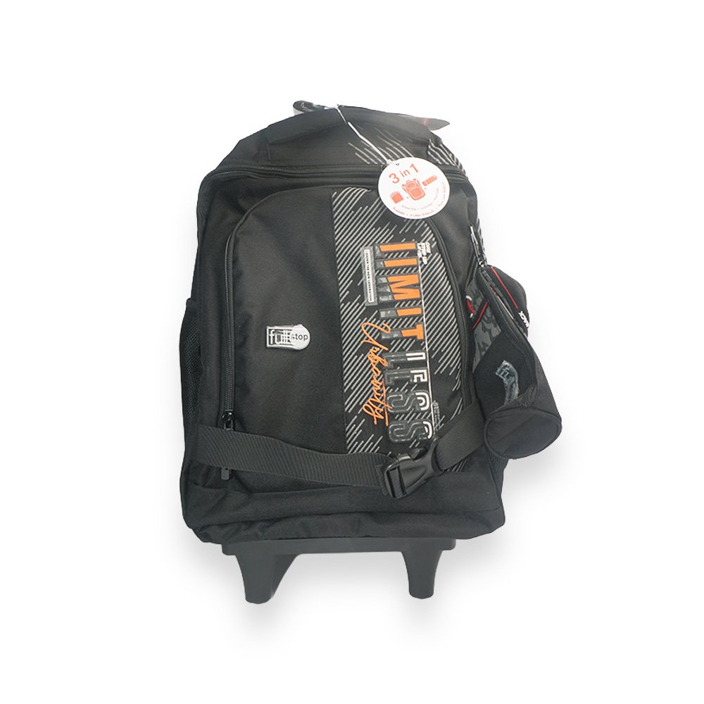 "Fullstop Rolling Backpack, Black"