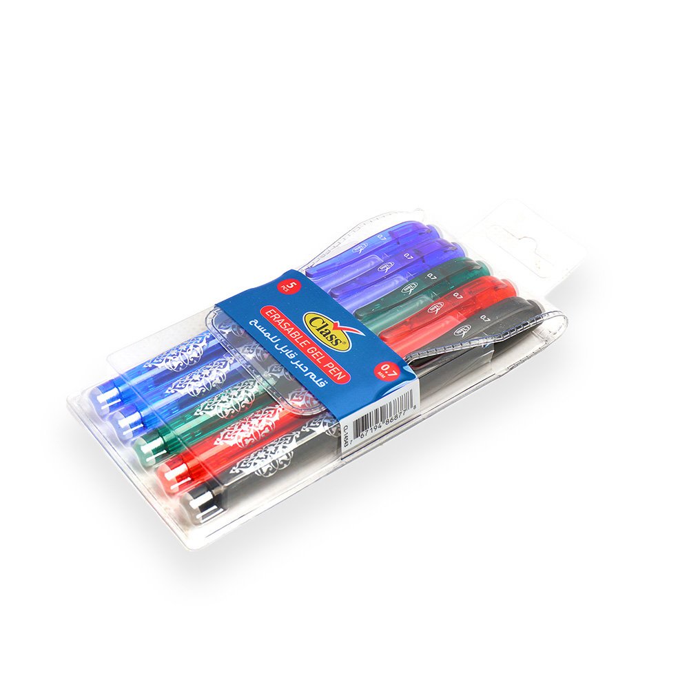 "Erasable Pen Set, 4 Colors, 5 Pieces"