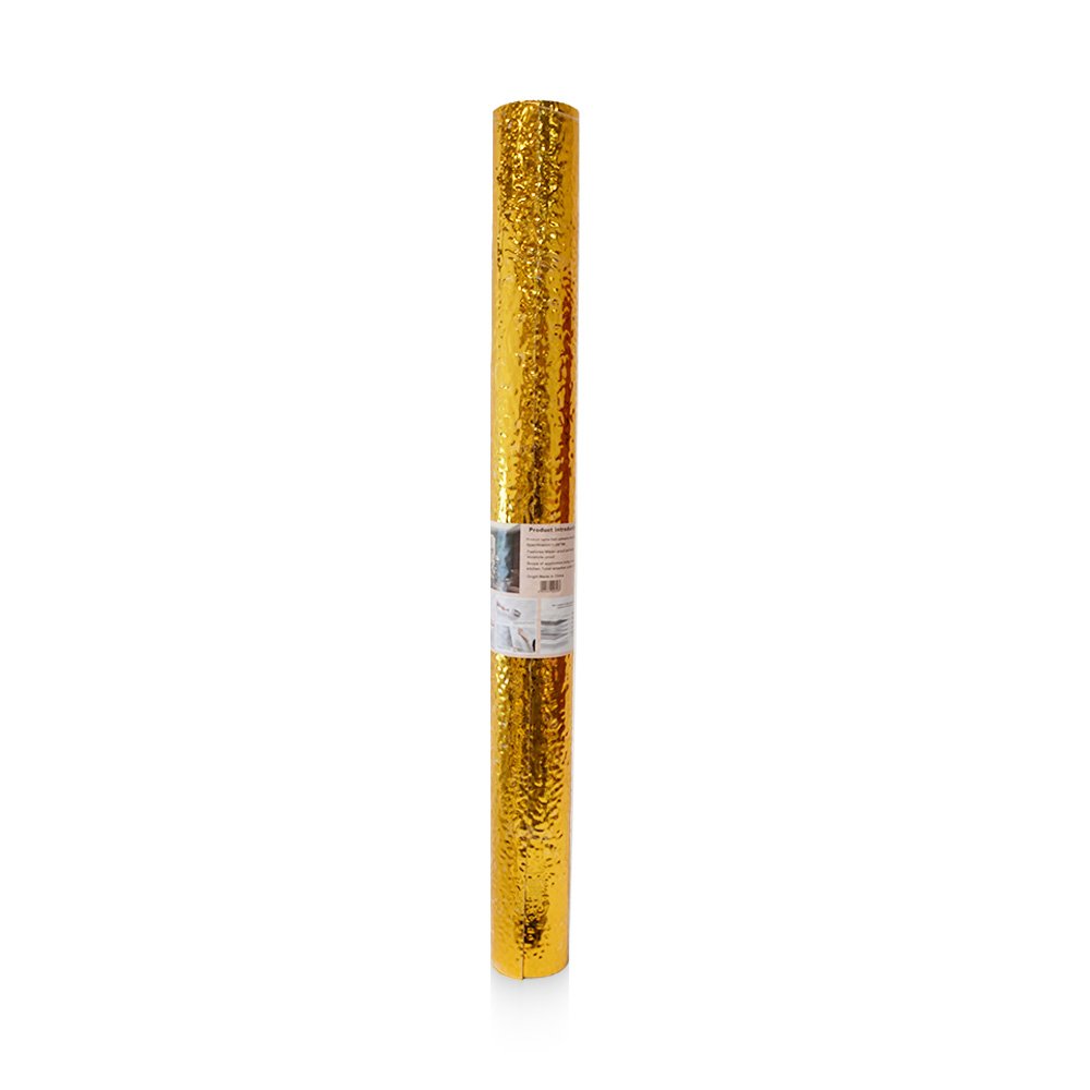 "Self-Adhesive Aluminum Wall Roll- Golden, 1.2x3 Meters"