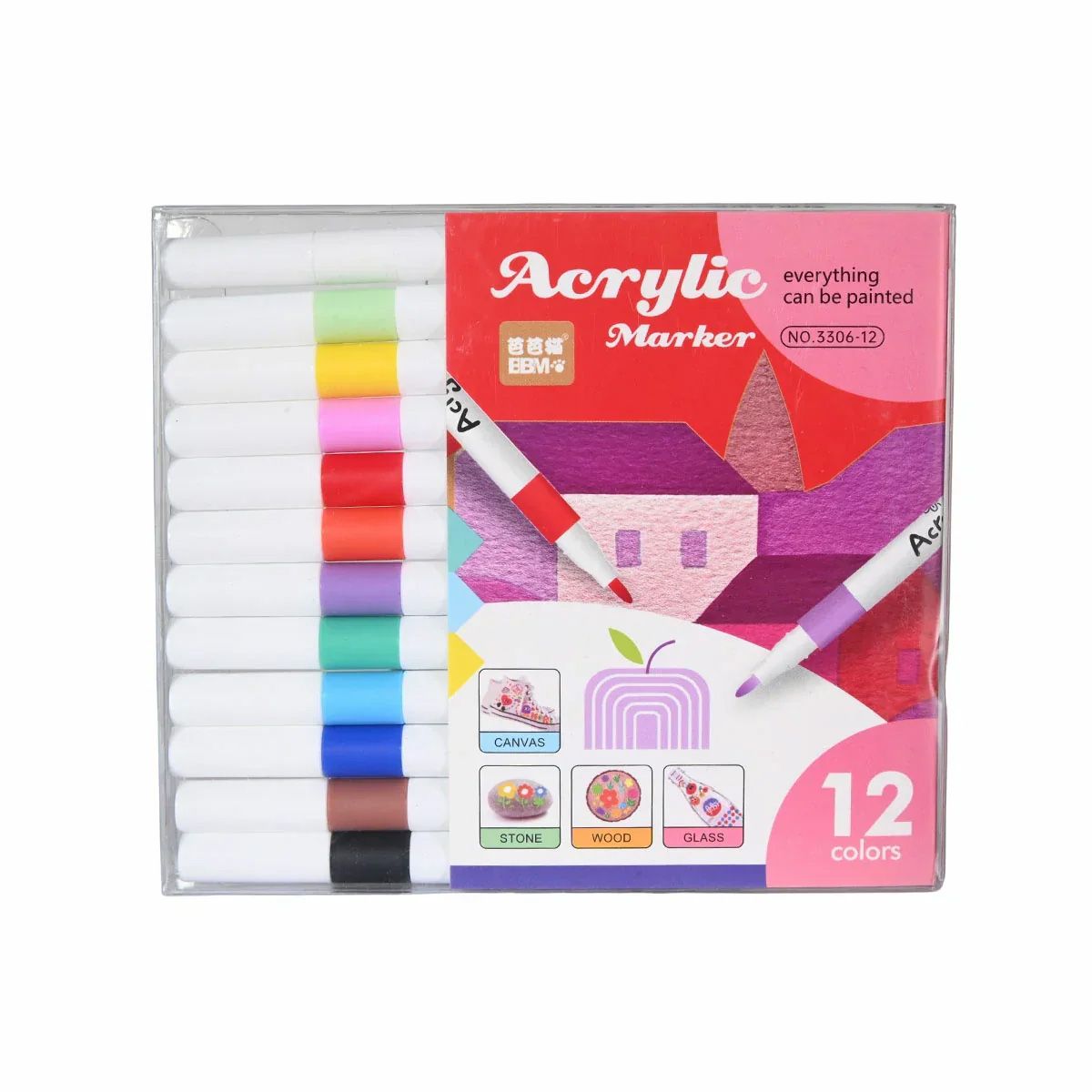 Acrylic Marker Set- 12 Pieces