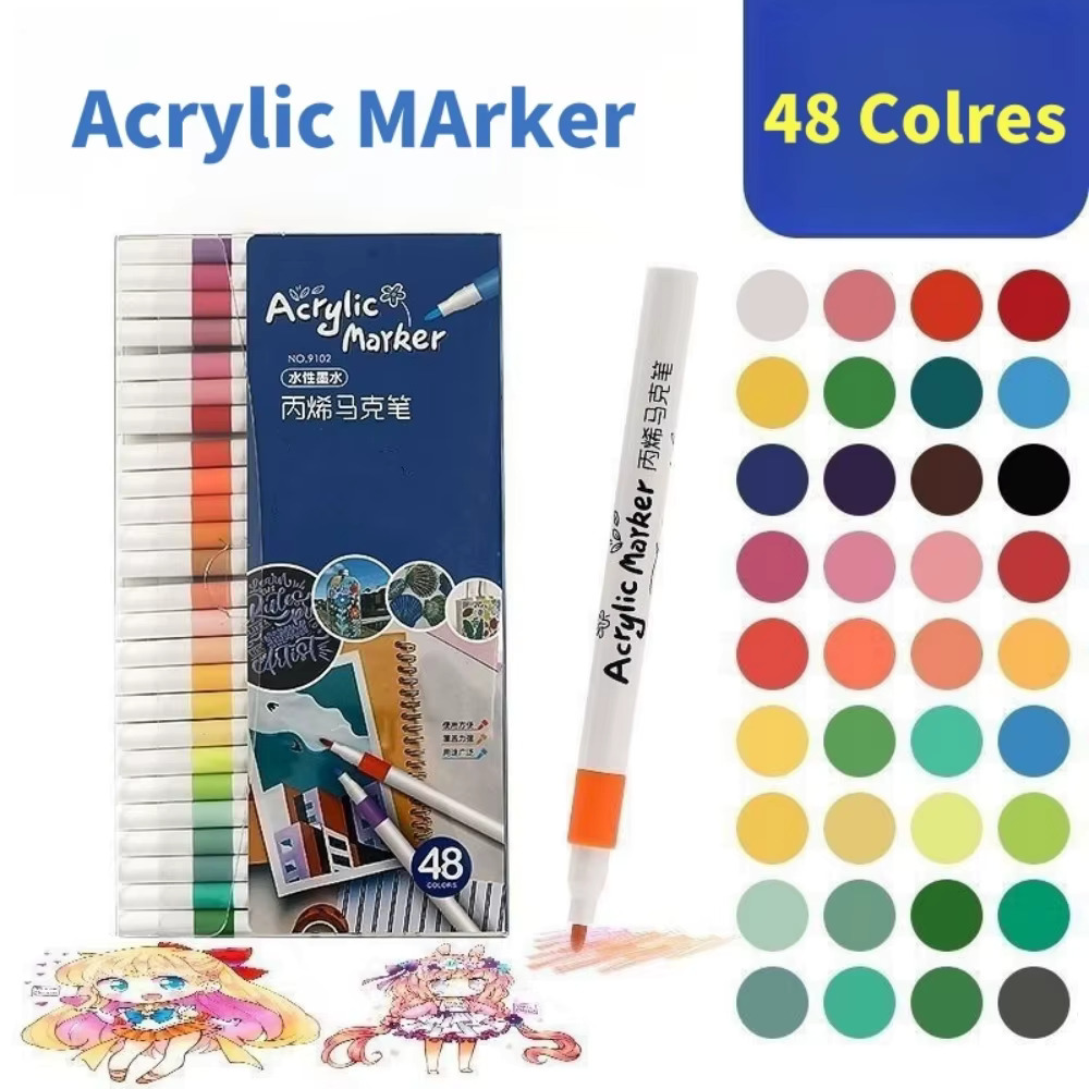 Acrylic Marker- 48 Colors