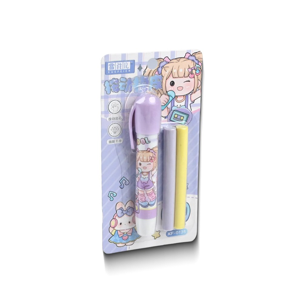 Press-Type Pencil Eraser Pen