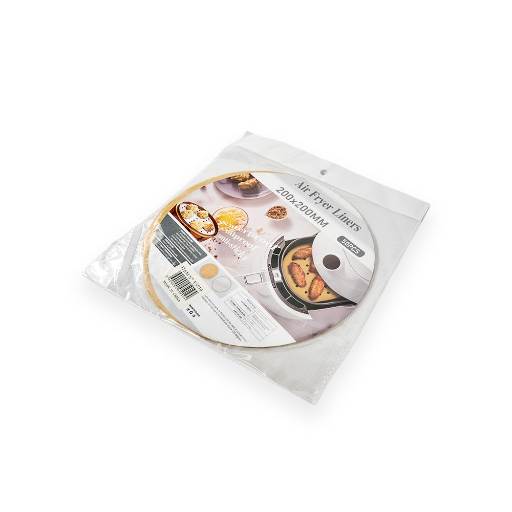 "Air Fryers Liners- 200x200mm, 50 Pieces"
