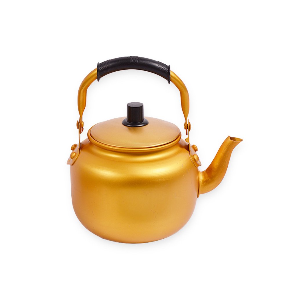 "Aluminum Kettle- Golden, 1.0 Liters"