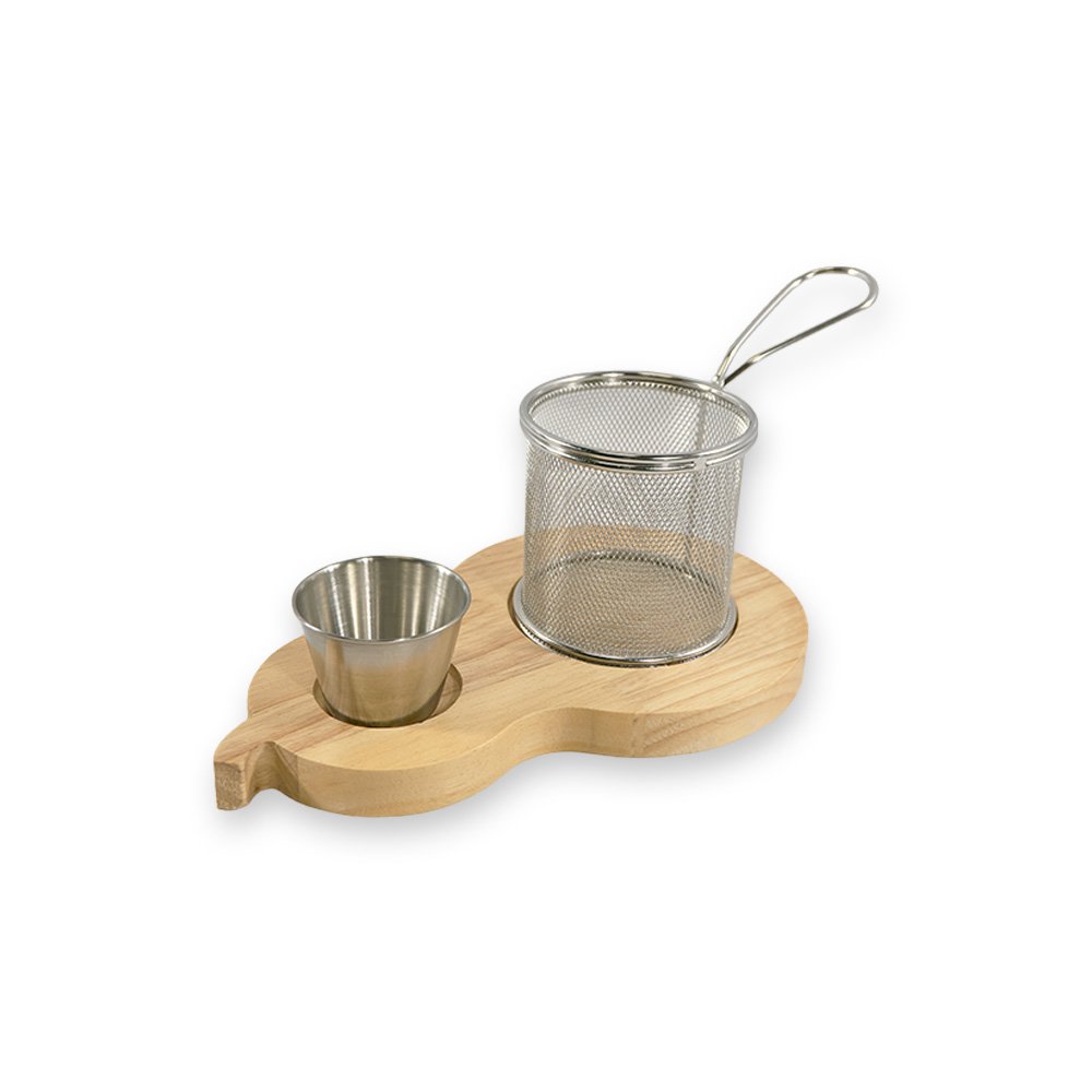 Wooden Platter Snack Serving Set- 24.5x15cm